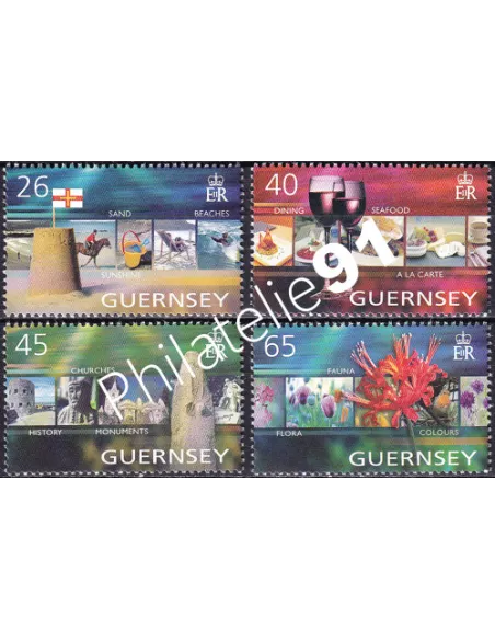 Guernesey, n° 1013 à 1016, collection timbres Europe