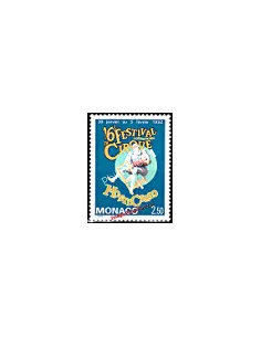 Timbre de MONACO - n° 1753 - Cirque de Monte-Carlo - Clown