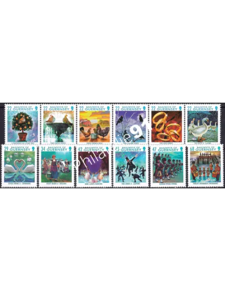 Guernesey, n° 1112 à 1123, collection timbres Europe