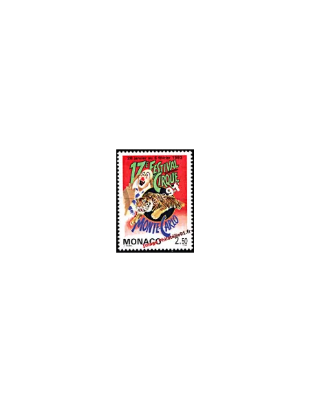 Timbre de Monaco n° 1854 - Cirque de Monte-Carlo - Clown