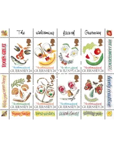 Guernesey, n° 671 à 676 en Feuille, collection timbres Europe