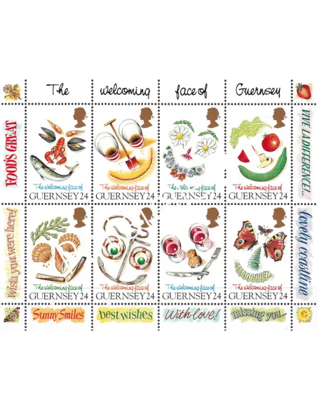 Guernesey, n° 671 à 676 en Feuille, collection timbres Europe