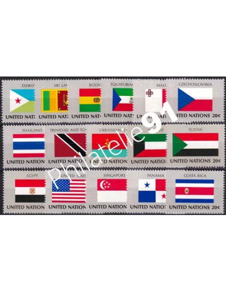 O.N.U. New-York, n° 341 à 356, collection timbres O.N.U.