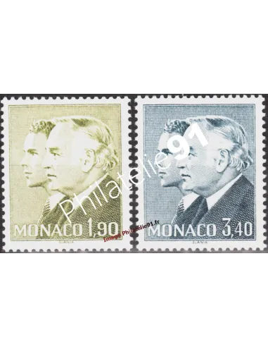 MONACO - n° 1538 - 1539 ** - Princes Rainier III et Albert.