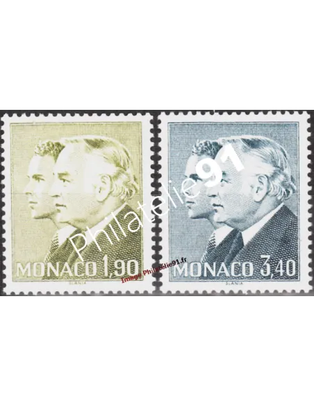 MONACO - n° 1538 - 1539 ** - Princes Rainier III et Albert.