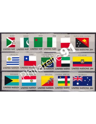 O.N.U. New-York, n° 416 à 431 collection timbres O.N.U.