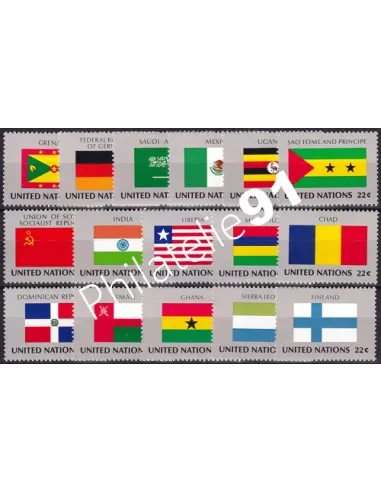 O.N.U. New-York, n° 440 à 455 collection timbres O.N.U.