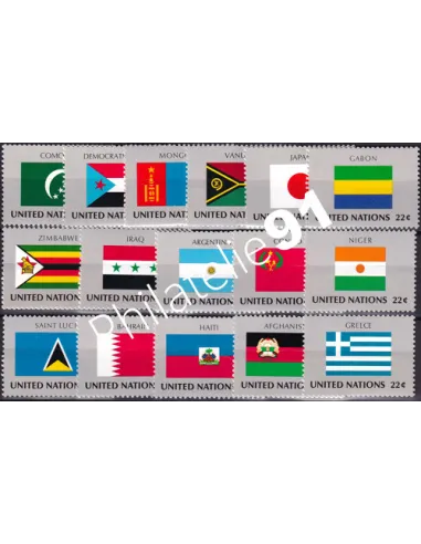 O.N.U. New-York, n° 492 à 507 collection timbres O.N.U.