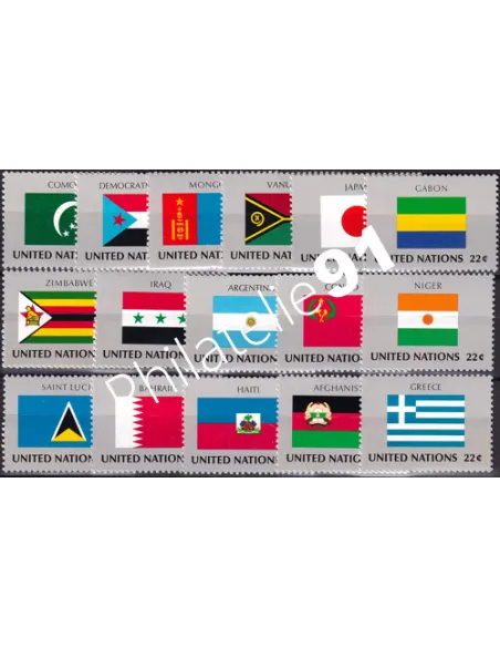 O.N.U. New-York, n° 492 à 507 collection timbres O.N.U.