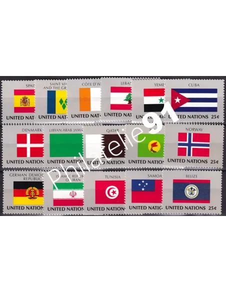 O.N.U. New-York, n° 521 à 536 collection timbres O.N.U.