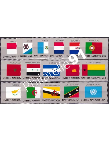 O.N.U. New-York, n° 547 à 562 collection timbres O.N.U.