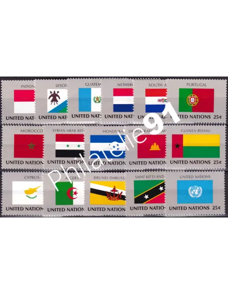 O.N.U. New-York, n° 547 à 562 collection timbres O.N.U.