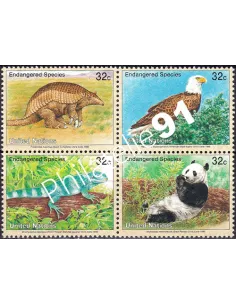 O.N.U. New-York, n° 669 à 672, bloc de 4, collection timbres O.N.U.