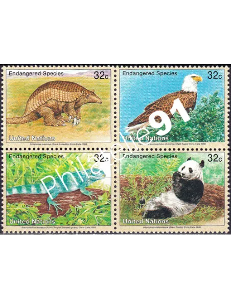 O.N.U. New-York, n° 669 à 672, bloc de 4, collection timbres O.N.U.