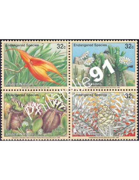 O.N.U. New-York, n° 695 à 698, bloc de 4, collection timbres O.N.U.