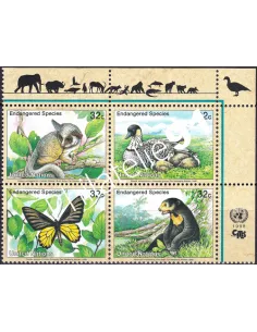 O.N.U. New-York, n° 754 à 757, bloc de 4, collection timbres O.N.U.