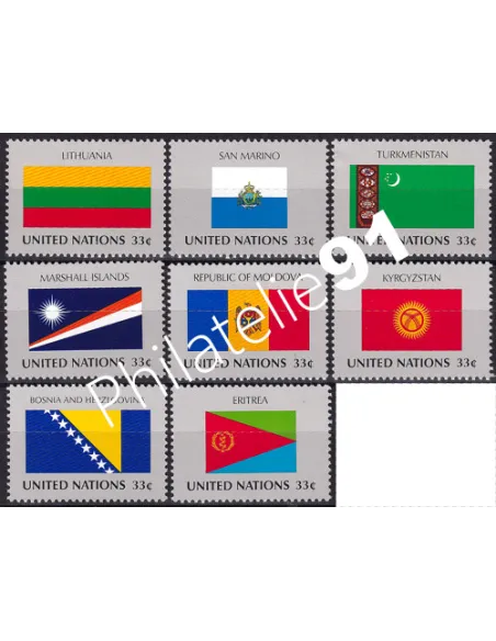 O.N.U. New-York, n° 783 à 790 collection timbres O.N.U.