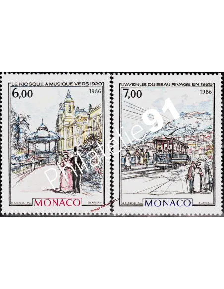 MONACO - n° 1543 à 1544 - Tableaux -Belle Epoque- (V)