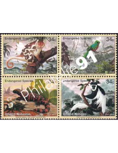 O.N.U. New-York, n° 839 à 842, bloc de 4, collection timbres O.N.U.