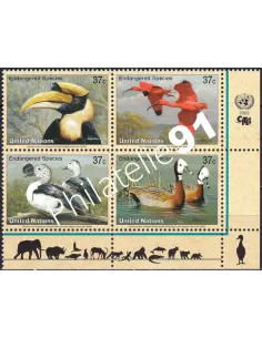 O.N.U. New-York, n° 906 à 909, bloc de 4, collection timbres O.N.U.