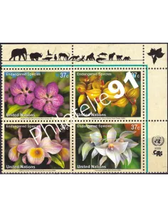 O.N.U. New-York, n° 953 à 956, bloc de 4, collection timbres O.N.U.