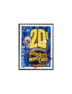 Timbre de MONACO n° 2026 - Festival du cirque de Monte-Carlo