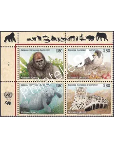 O.N.U. Genève, n° 243 à 246, bloc de 4, collection timbres O.N.U.
