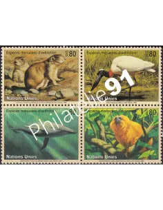 O.N.U. Genève, n° 265 à 268, bloc de 4, collection timbres O.N.U.