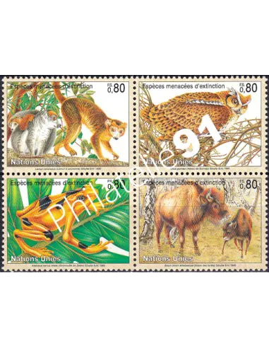 O.N.U. Genève, n° 283 à 286, bloc de 4, collection timbres O.N.U.