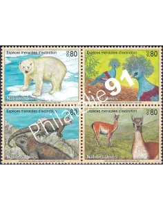 O.N.U. Genève, n° 325 à 328, bloc de 4, collection timbres O.N.U.