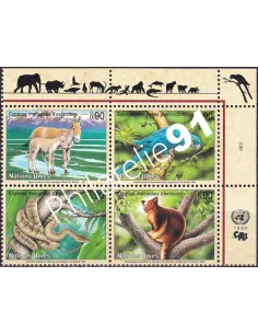 O.N.U. Genève, n° 382 à 392, bloc de 4, collection timbres O.N.U.