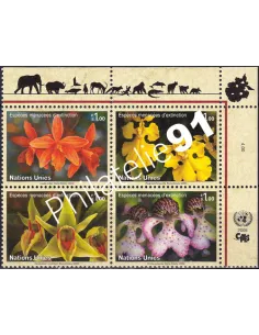 O.N.U. Genève, n° 521 à 524, bloc de 4, collection timbres O.N.U.