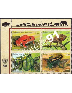 O.N.U. Genève, n° 548 à 551, bloc de 4, collection timbres O.N.U.