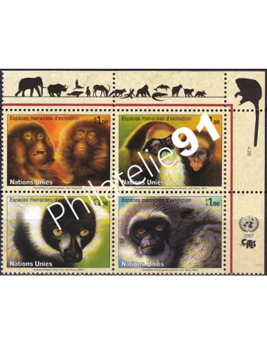 O.N.U. Genève, n° 572 à 575, bloc de 4, collection timbres O.N.U.