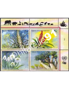 O.N.U. Genève, n° 690 à 693, bloc de 4, collection timbres O.N.U.