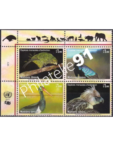 O.N.U. Genève, n° 781 à 784, bloc de 4, collection timbres O.N.U.