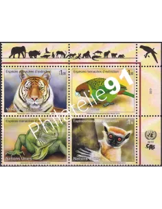 O.N.U. Genève, n° 797 à 800, bloc de 4, collection timbres O.N.U.