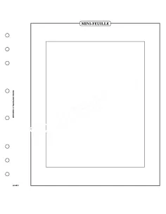 AV -    France - 5 Feuilles neutres pour mini-feuilles - format vertical  (avec pochettes)