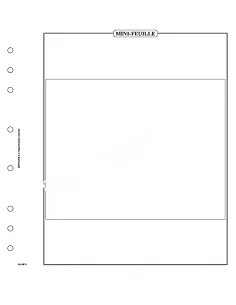 AV -    France - 5 Feuilles neutres pour mini-feuilles - format horizontal  (avec pochettes)