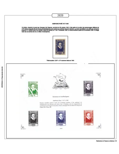 - AV - France - Jeu LUXE 2021 - Patrimoine de France en timbres - 2021 (en couleurs)