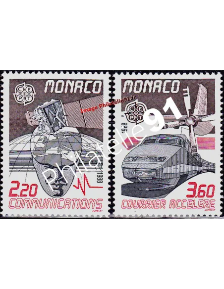 MONACO - n° 1626 à 1627 - EUROPA - 1988 - Transports et Communic