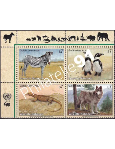 O.N.U. Vienne, n° 159 à 162, bloc de 4, collection timbres O.N.U.