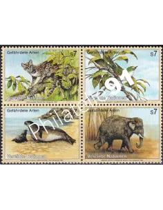 O.N.U. Vienne, n° 182 à 185, bloc de 4, collection timbres O.N.U.