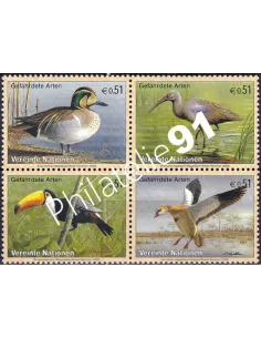 O.N.U. Vienne, n° 401 à 404, bloc de 4, collection timbres O.N.U.