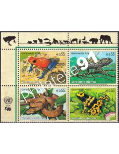 O.N.U. Vienne, n° 472 à 475, bloc de 4, collection timbres O.N.U.