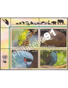 O.N.U. Vienne, n° 740 à 743, bloc de 4, collection timbres O.N.U.