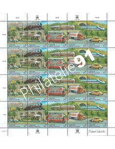 O.N.U. Vienne, n° 250 à 254, en Feuille, collection timbres O.N.U.