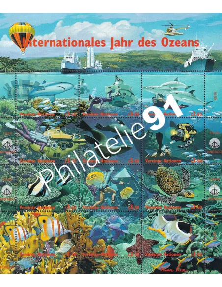 O.N.U. Vienne, n° 271 à 282, en Feuille, collection timbres O.N.U.