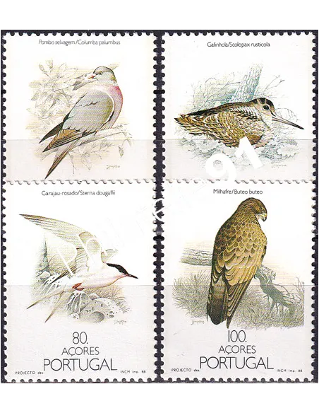 Açores, n° 381 à 384, collection timbre Europe