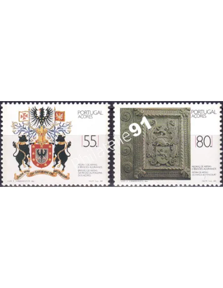 Açores, n° 385 à 386, collection timbre Europe